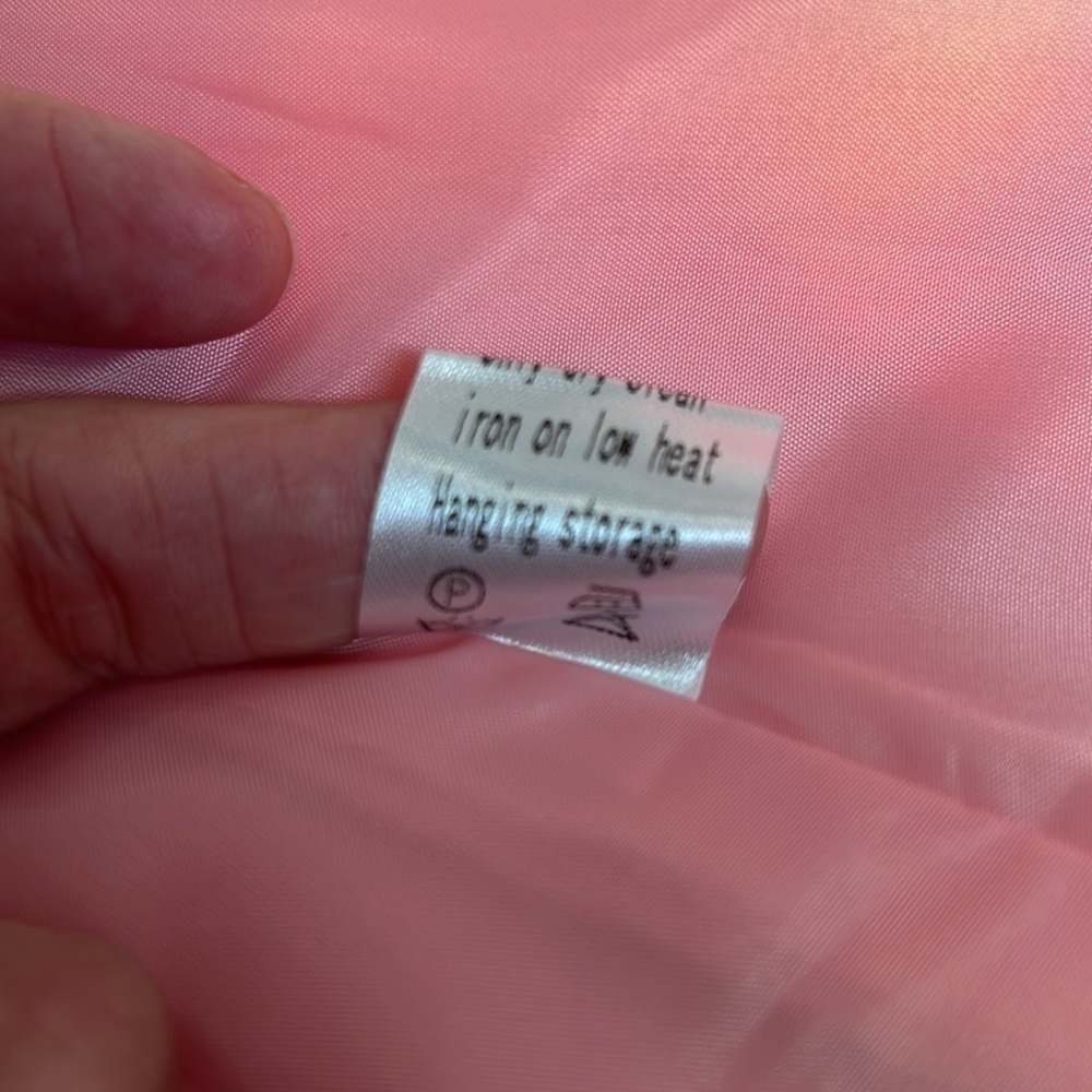 Pink Lolita 3/4 length jacket with lotus blossom collar wool viscose blend - Picture 11 of 14